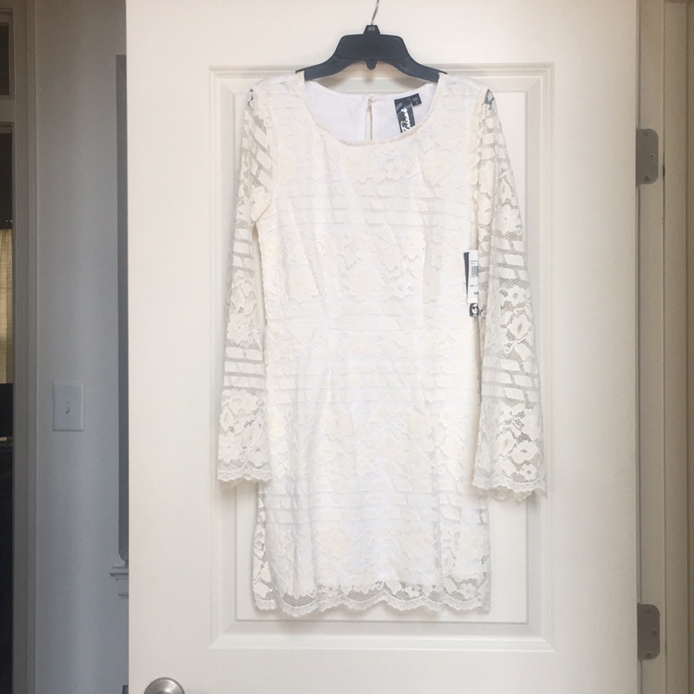 JUNIORS SEMI-FORMAL DRESS, White, NWT